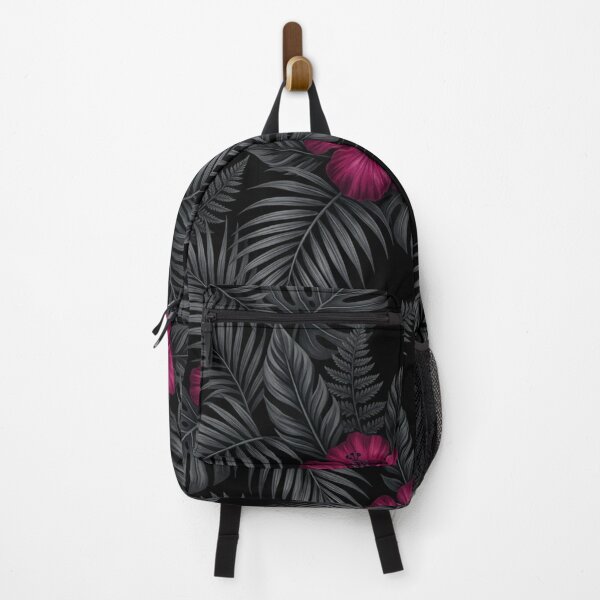 Item preview, Dark Tropical Hibiscus Floral Leaves Pattern designed and sold by Owcomm.