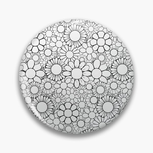 Item preview, Cute Daisy Pattern Hand Drawn Black & White Floral designed and sold by SusanaDesigns.