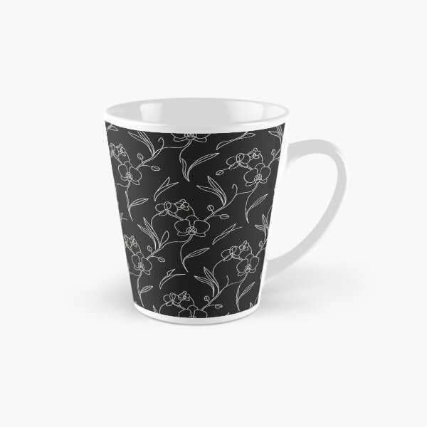 Item preview, Elegant White Line Art Orchid Floral Pattern designed and sold by Owcomm.