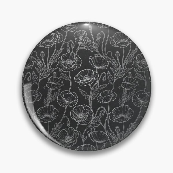 Item preview, Elegant White Poppy Line Art Floral Pattern designed and sold by Owcomm.