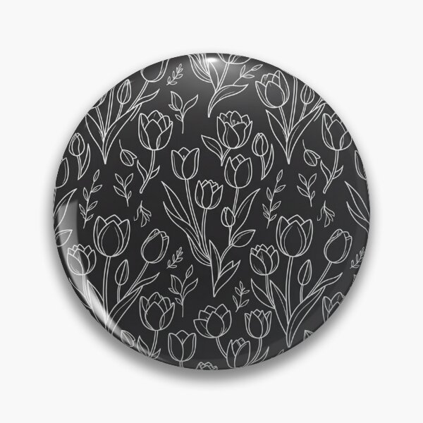Item preview, Minimalist White Tulip Floral Outline Pattern designed and sold by Owcomm.