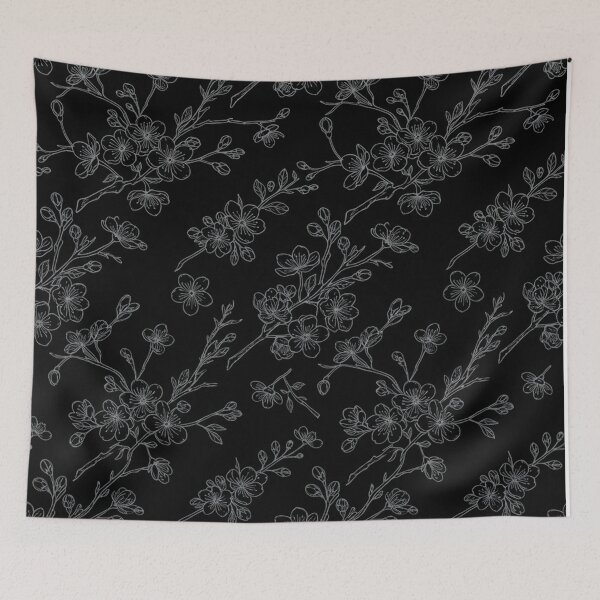 Item preview, Delicate White Cherry Blossom Pattern designed and sold by Owcomm.