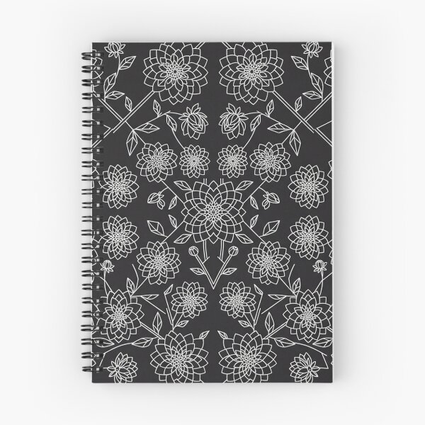 Item preview, Elegant White Dahlia Line Art Floral Pattern designed and sold by Owcomm.