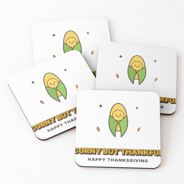 Item preview, Corny But Thankful Cute Kawaii Thanksgiving Corn designed and sold by kassimis.