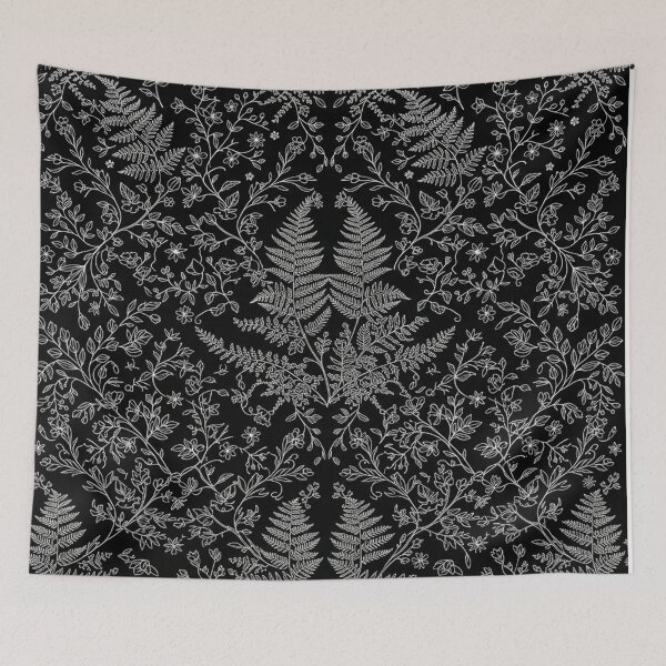 Item preview, Botanical Fern Leaves Line Art Pattern designed and sold by Owcomm.