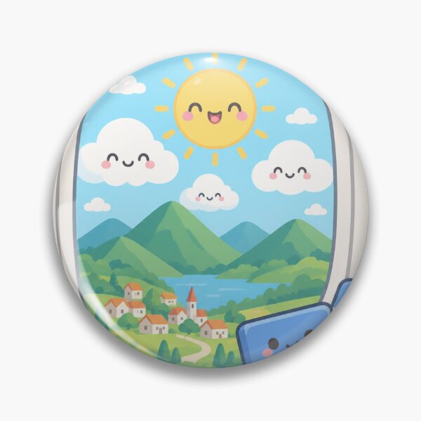 Item preview, Cute Kawaii Airplane Window View Travel designed and sold by porchswings.