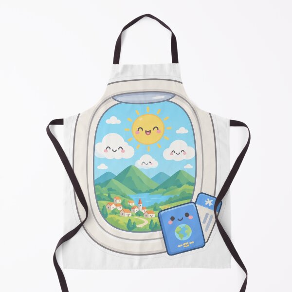 Item preview, Cute Kawaii Airplane Window View Travel designed and sold by porchswings.