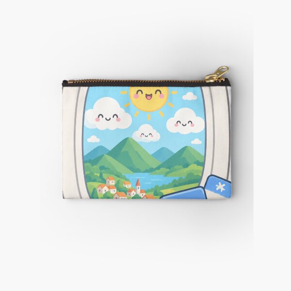 Item preview, Cute Kawaii Airplane Window View Travel designed and sold by porchswings.