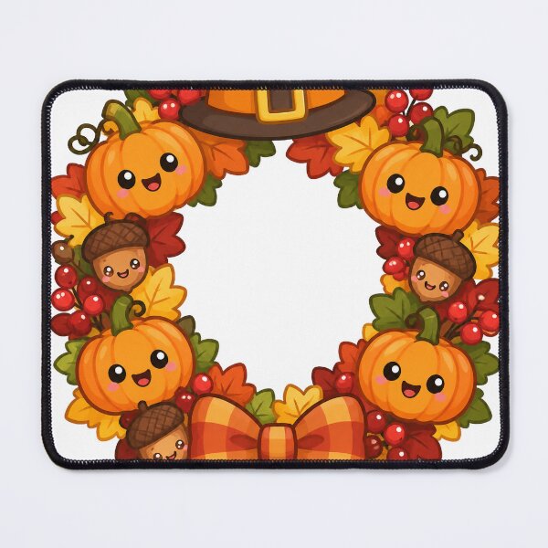 Item preview, Cute Kawaii Thanksgiving Harvest Wreath designed and sold by porchswings.