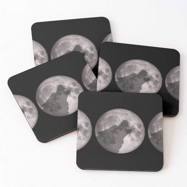 Item preview, Wolf, howling, moon, designed and sold by 4gottenlore.