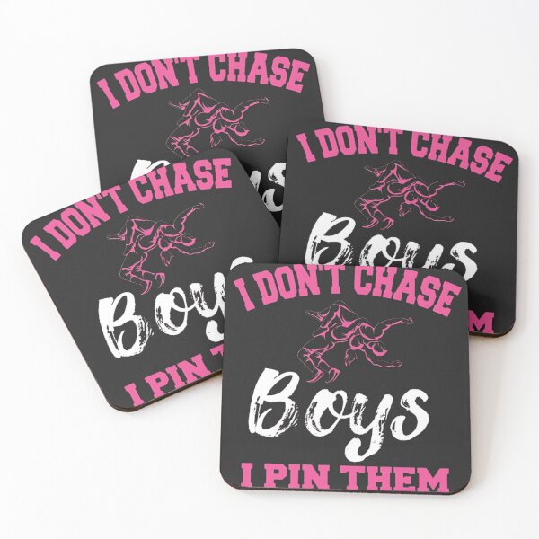 Item preview, I Don't Chase Boys I Pin Them Girls Wrestling Wrestler designed and sold by BUNNIES-EL.