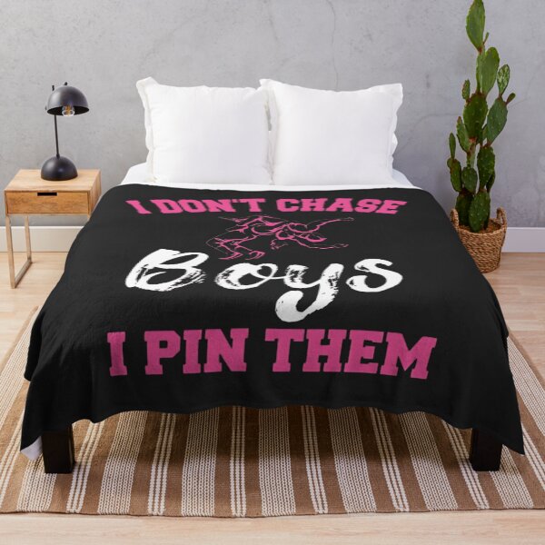 Item preview, I Don't Chase Boys I Pin Them Girls Wrestling Wrestler designed and sold by BUNNIES-EL.