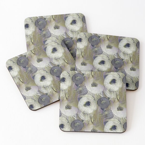 Item preview, Whimsical Modern Flowers on Beige Brown designed and sold by Artistestella.