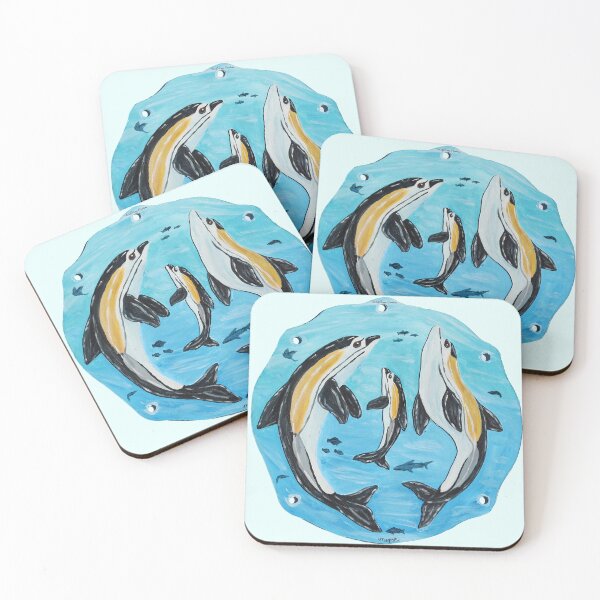 Item preview, Common dolphin acrylic painting designed and sold by WolfRaven Creations.