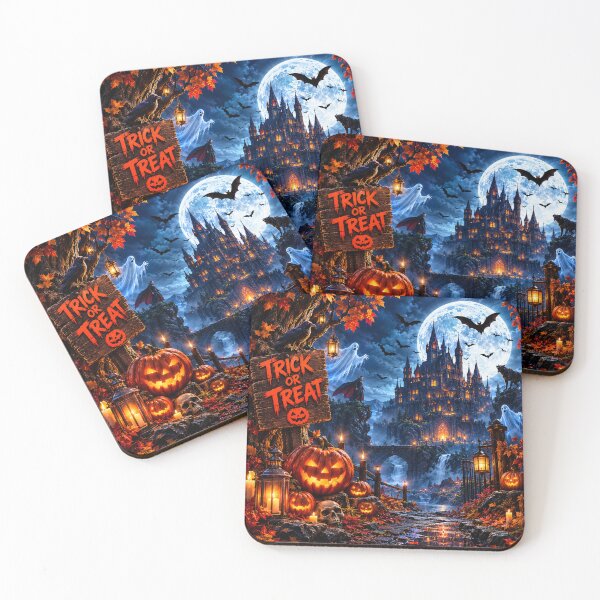 Item preview, Gothic Halloween Castle – Vampire and Haunted Moon designed and sold by SAMORA ORIGINALS.