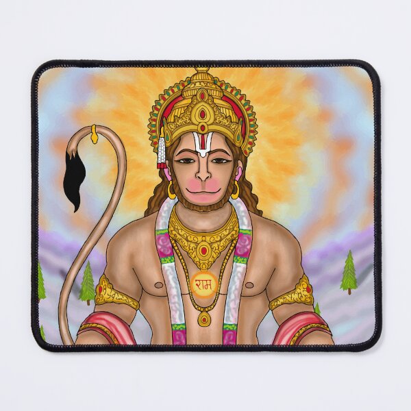 Item preview, Lord Hanuman Digital Drawing | Hindu Deity Spiritual Artwork designed and sold by Harshit_Digital_Arts.