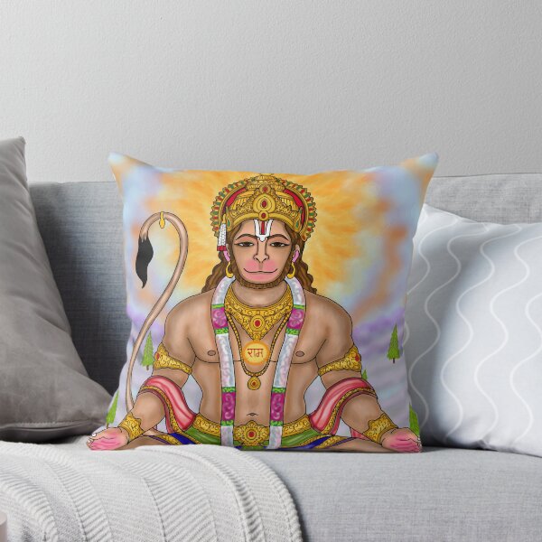 Item preview, Lord Hanuman Digital Drawing | Hindu Deity Spiritual Artwork designed and sold by Harshit_Digital_Arts.