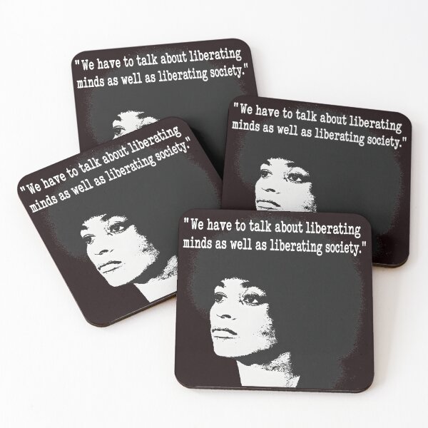 Item preview, Angela Davis Liberation Quote Portrait designed and sold by Millle-Feuye.
