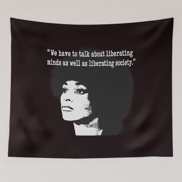 Item preview, Angela Davis Liberation Quote Portrait designed and sold by Millle-Feuye.