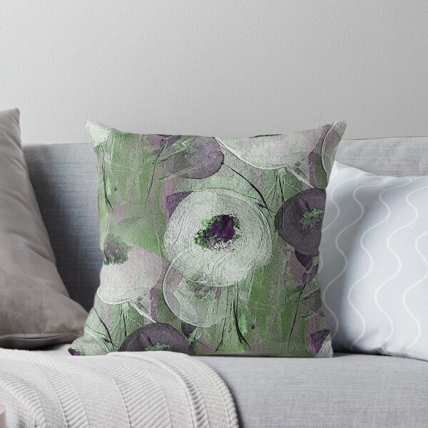 Item preview, Whimsical Modern Flowers on Green designed and sold by Artistestella.