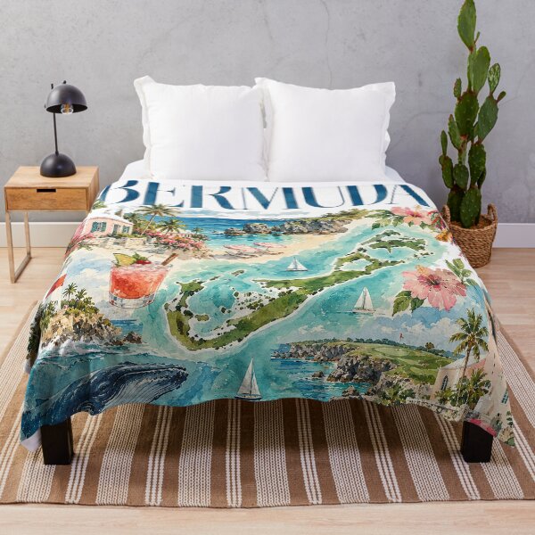 Item preview, Bermuda Watercolor Illustration designed and sold by eurosummer.