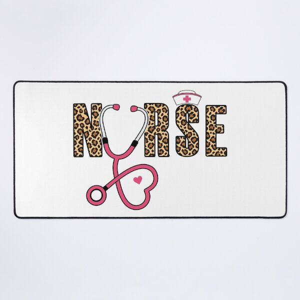 Item preview, Leopard Nurse Stethoscope - Pink Heart Nurse Cap designed and sold by Marshallamoakohene.