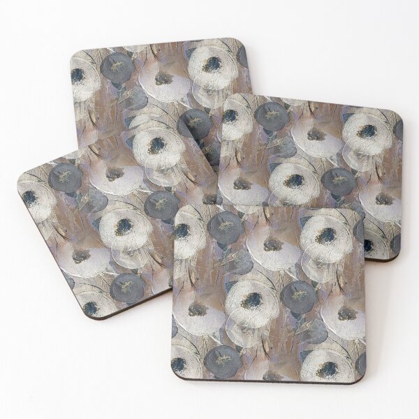 Item preview, Whimsical Modern Flowers on Brown designed and sold by Artistestella.