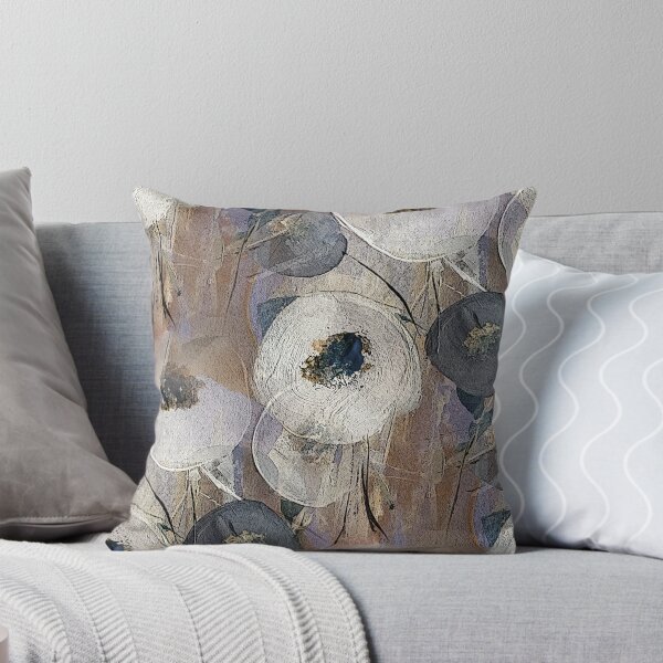 Item preview, Whimsical Modern Flowers on Brown designed and sold by Artistestella.