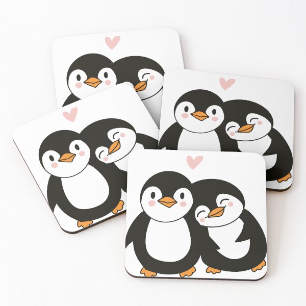 Item preview, Cute Penguin Couple In Love Art designed and sold by MH Digital Studio .
