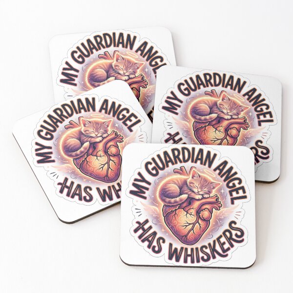 Item preview, My Guardian Angel Has Whiskers Cat Memorial Anatomical Heart designed and sold by Untamed Paws.