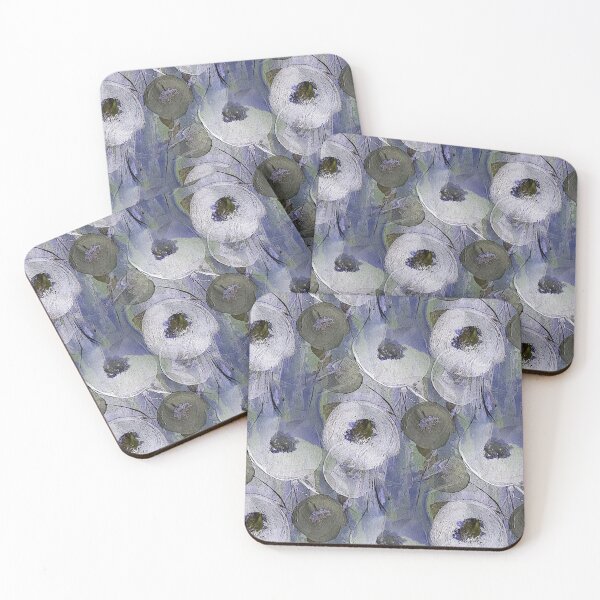 Item preview, Whimsical Modern Flowers on Navy designed and sold by Artistestella.