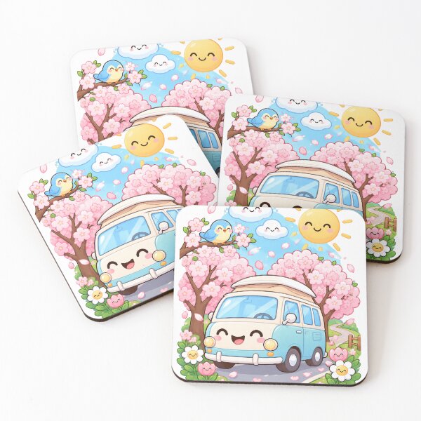 Item preview, Cute Camper Van Cherry Blossom Spring designed and sold by porchswings.