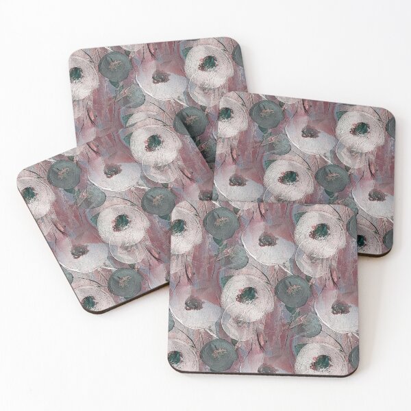 Item preview, Whimsical Modern Flowers on Maroon designed and sold by Artistestella.