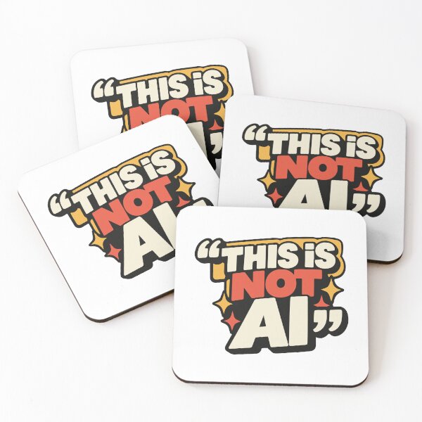 Item preview, This Is Not AI Funny Anti AI Artist Typography designed and sold by FemmePod.