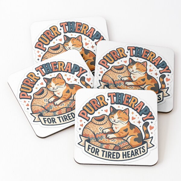 Item preview, Purr Therapy For Tired Hearts Cute Calico Cat Kneading Biscuits designed and sold by Untamed Paws.