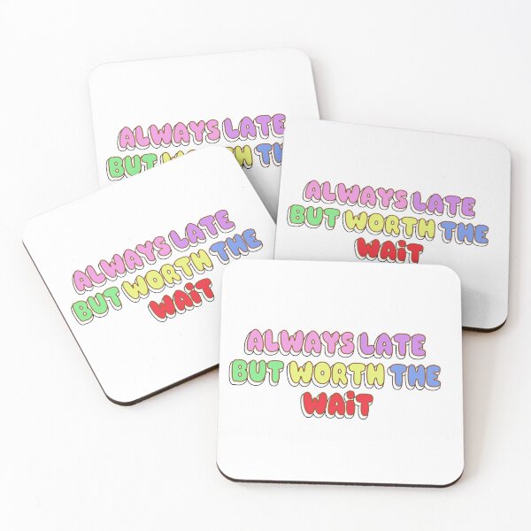 Item preview, Always Late But Worth the Wait Funny marshmallow Typography  designed and sold by Black María.