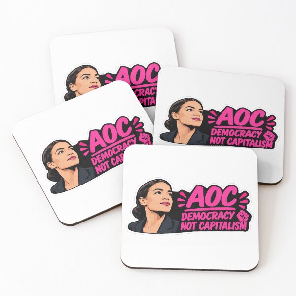 Item preview, AOC Democracy Not Capitalism Political Portrait designed and sold by Owcomm.