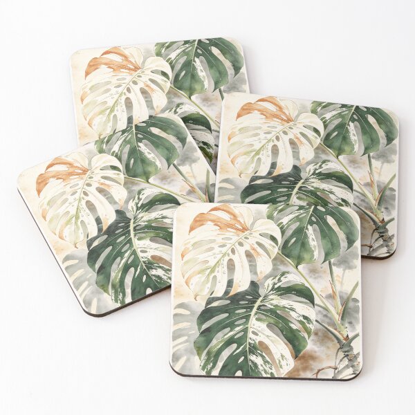 Item preview, Variegated Monstera — Vintage in Watercolor designed and sold by EduMaru_Arts.