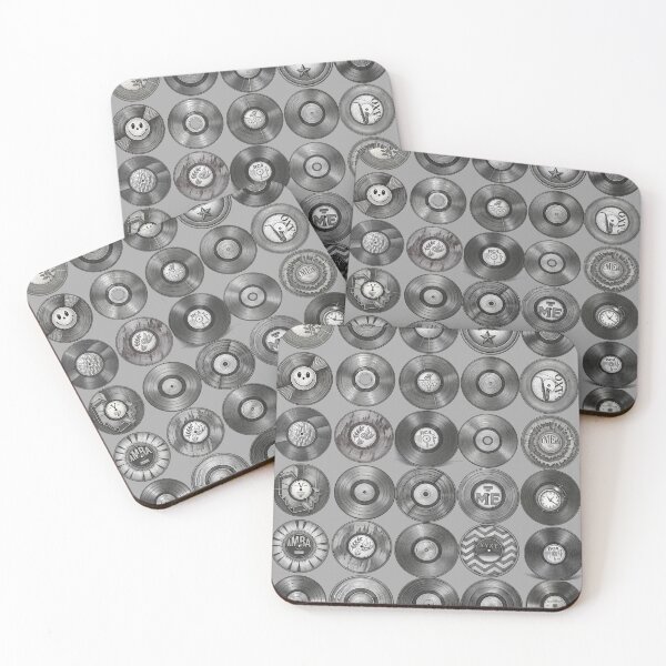 Item preview, Simulated Vinyl Records In Black & White designed and sold by BrightrDayMusicArt.