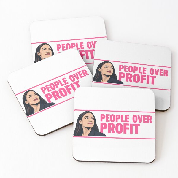 Item preview, People Over Profit AOC Political Art designed and sold by Owcomm.
