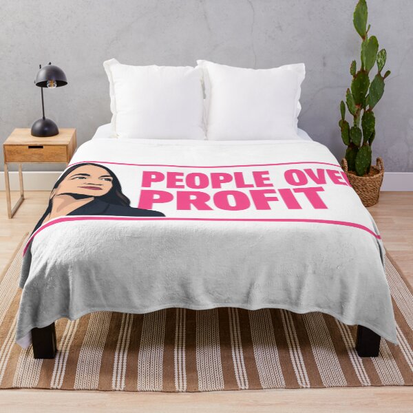 Item preview, People Over Profit AOC Political Art designed and sold by Owcomm.