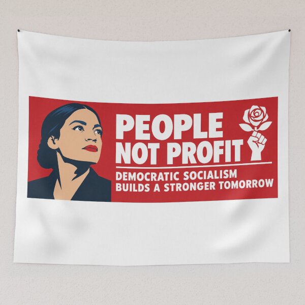 Item preview, People Not Profit Democratic Socialism designed and sold by Owcomm.