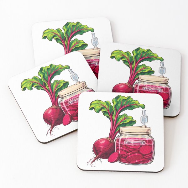 Item preview, Beet Fermentation Jar with Leafy Beet designed and sold by Drip stamp.