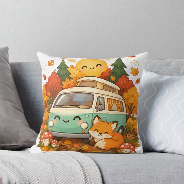 Item preview, Cute Camper Van Autumn Fox Road Trip designed and sold by porchswings.
