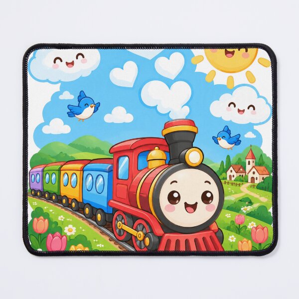 Item preview, Cute Kawaii Steam Train Travel Tulips designed and sold by porchswings.