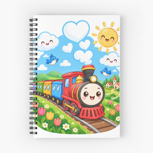 Item preview, Cute Kawaii Steam Train Travel Tulips designed and sold by porchswings.