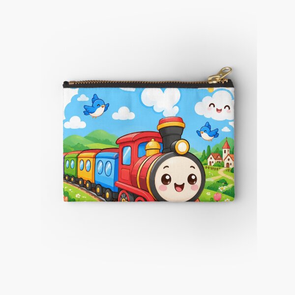 Item preview, Cute Kawaii Steam Train Travel Tulips designed and sold by porchswings.