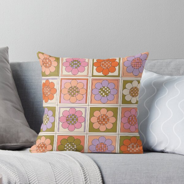 Item preview, Geometric Floral Block Grid designed and sold by ASTRAL ART LAB.