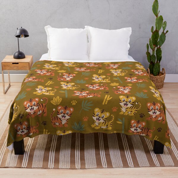 Item preview, Cute Tiger Cubs Jungle Pattern – Playful Safari Animals designed and sold by WildlifeInc.