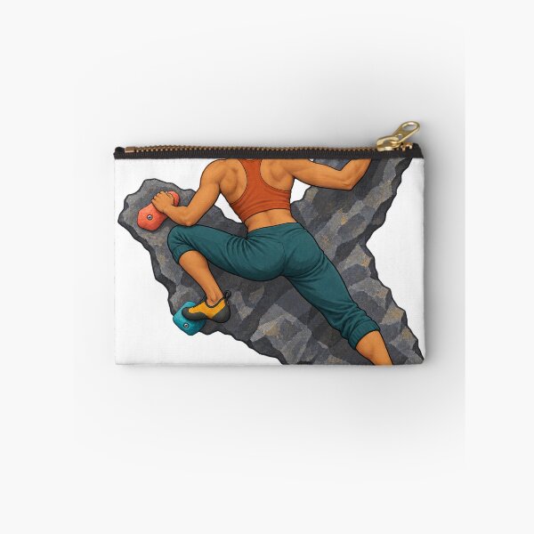 Item preview, Woman Bouldering on Colorful Climbing Holds designed and sold by Drip stamp.